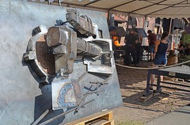 The finished 2.5-D relief, which was created during the young blacksmiths´ meeting at the iron hammer in Hasloch.